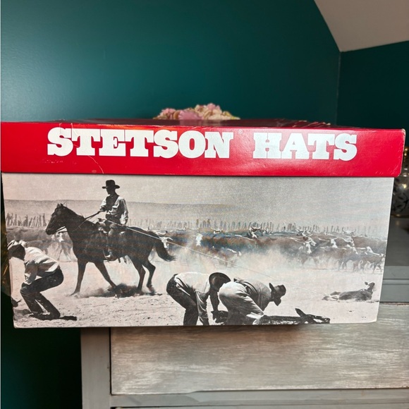 Stetson Vintage Riverton Black Western Wool Cowboy Hat Authentic Comes With Box - Picture 16 of 16